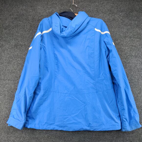 Columbia Interchange Hooded Jacket Coat Size L Blue Outer Layer Only - Picture 3 of 14